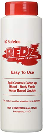Safetec Red-Z Fluid Control Solidifier, Shaker Top Bottle, 5oz, Each