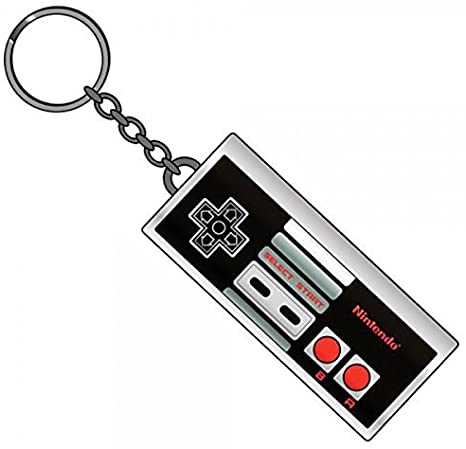 Nintendo NES Controller Keychain Metal Keyring