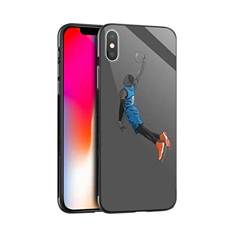 iPhone Xs Case,iPhone X Tempered Glass Back Cases,Compatible with Shock Absorption Technology Bumper Soft TPU Cover Case for for Apple iPhone X/XS