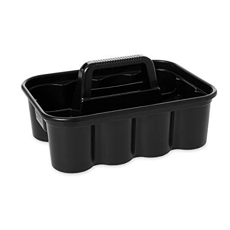 Rubbermaid Commercial Deluxe Carry Cleaning Caddy, Black (FG315488BLA)