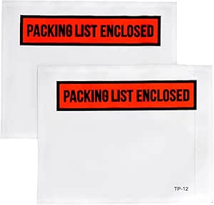 1000 PCS 4.5"x 5.5" Clear Self-Adhesive Packing List Envelopes - Shipping/Mailing Pouch Enclosed Bags for Packing Slips Invoice