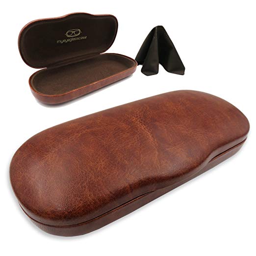 MyEyeglassCase Hard eyeglass cases w/cloth | small-medium frames | men & women