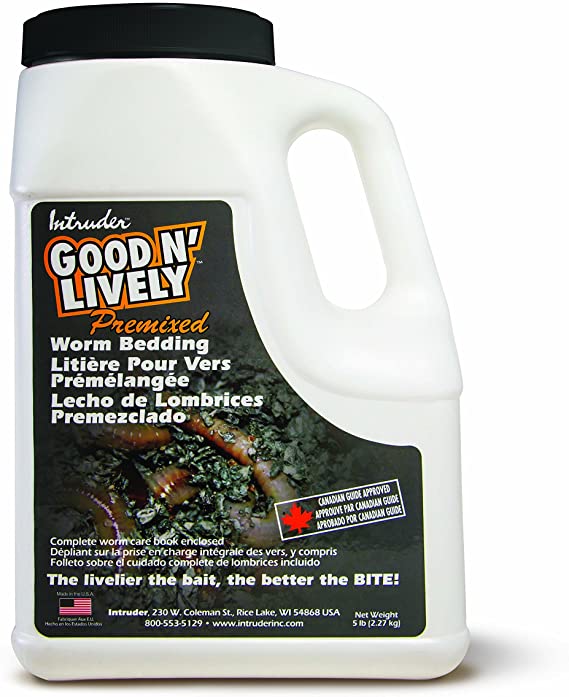INTRUDER Good N' Lively Premixed Worm Bedding, 5-Pound Container