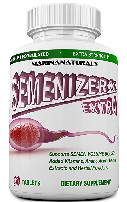 SEMENIZERX EXTRA - Loaded Semen Volumizer. For Male and Female. Increase Semen & Cum Volume. Testosterone Booster. 30 Tablets