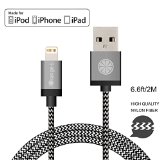 iOrange-E Lightning USB and Data Sync Braided Cable for iPhone 6 6 Plus 5S 5C 5 iPad Air iPad 4th Gen iPad Mini iPad Mini with Retina Display iPod Touch 5th Gene and iPod Nano 7th Gen - Grey
