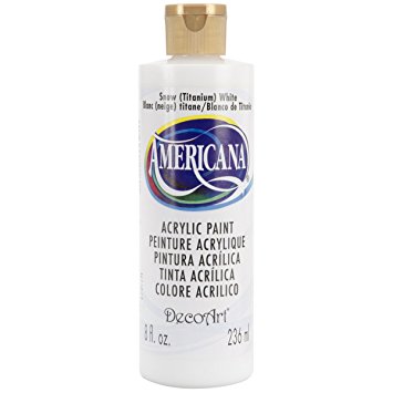 DecoArt DA01-9 Americana Acrylics, 8-Ounce, Snow, Titanium White