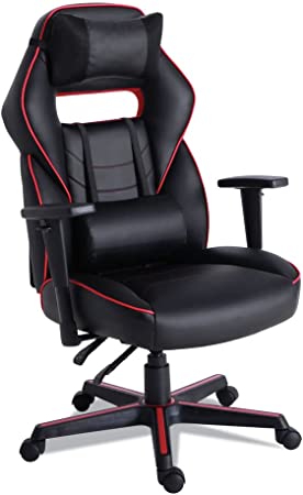 Alera BT-51593RED Racing Style Ergonomic Gaming Chair - Black/Red