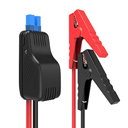 Beatit TECH Intelligent Alligator Clamps Smart Jumper Cables with Car Battery Charger Clamps Emergency Jump Starter Kit for 12V Vehicle Battery