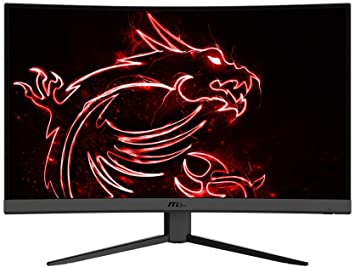 MSI 32" FHD 1500R Curvature Non-Glare Super Narrow Bezel 1ms 1920 x 1080 165Hz Refresh Rate Tilt Adjustment FreeSync Curved Gaming Monitor (Optix G32C4), Black