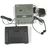 Dictaphone 3740 Microcassette Transcriber wFoot Control-Headset-Power Supply