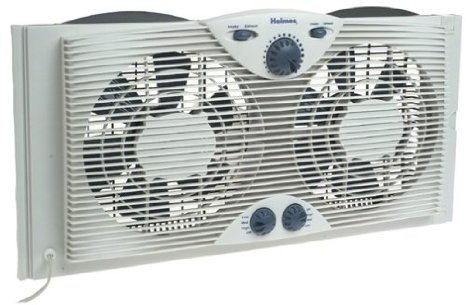 Holmes Twin Window Fan with Comfort Control Thermostat