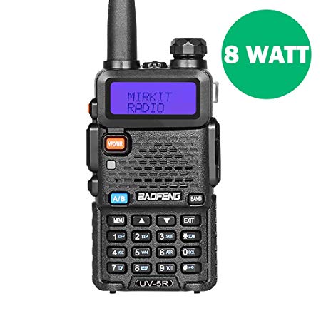 BaoFeng UV-5R MK4 8W High Power 2018 Two Way Amateur (Ham) Radio Walkie Talkie, Mirkit Edition