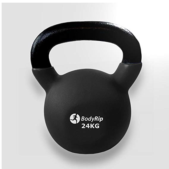 BodyRip PREMIUM Neoprene Kettlebell | Home Gym, Workout, Exercise, Weight Training | 4, 8, 12, 16, 20, 24, 28, 32kg