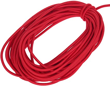 Usew 1/8-Inch (3mm) Red Heavy Stretch Round String Elastic Cord (Cut of 10 Yards)