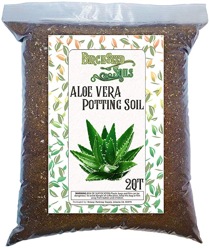 All Natural Aloe Vera Soil Mix Hand Blended Succulent Soil, Ideal for Re-Potting 3-4 Small or 1-2 Medium Size Plants 2 Quart Size Bag