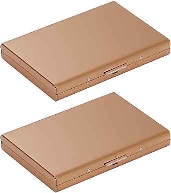 Vicloon Kartenetui Kreditkarten, 2 Stück RFID Blocking Kreditkartenhülle Kreditkarten aus Aluminium, Visitenkarten Etuis 6 Fächer, RFID & NFC Schutz Kreditkartenetui für Damen, Herren