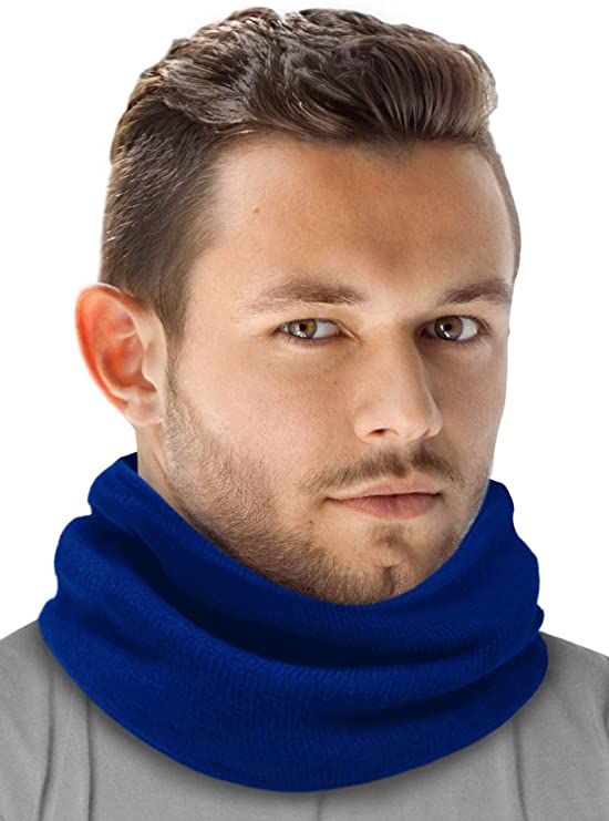 Neck Warmer - Winter Dual-Layered Fleece Neck Gaiter & Ski Tube Scarf - Cold Weather Face Cover & Mask for Men & Women
