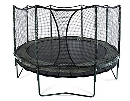 14' DoubleBounce | AlleyOOP Trampoline with Enclosure | Double the Safety, Double the Fun | 50  Patent & Safety Innovations | Lifetime Frame Warranty