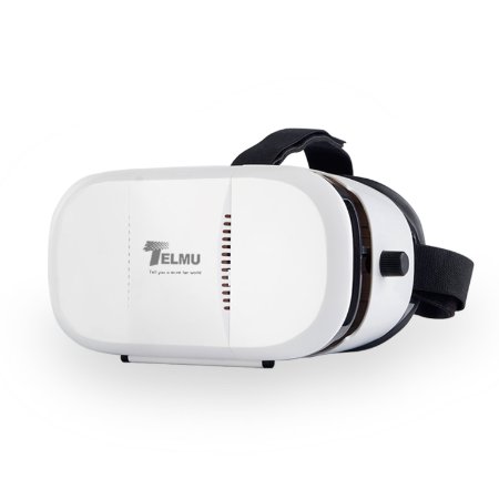 Telmu 3D Glasses Virtual Reality VR Headset Portable Focal and Pupil Distance Adjustable Glasses for 3D Movies and Games for iPhone 6s/6 plus/6/5s/5c/5 Samsung and other Smart Phones
