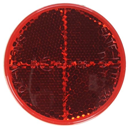 Grote 41002 Red Round Stick-On Reflector