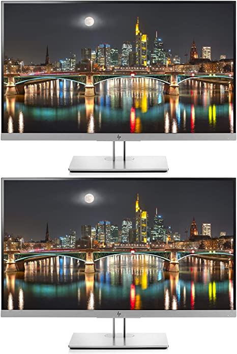 HP Business EliteDisplay E273 27" Screen Full HD LED-Lit Black/Silver Monitor 2-Pack