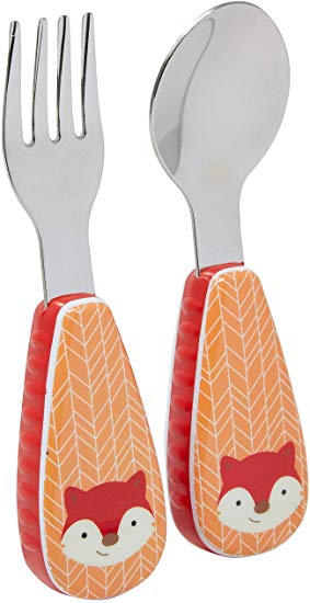 Skip Hop Toddler Utensils, Fork and Spoon Set, Fox