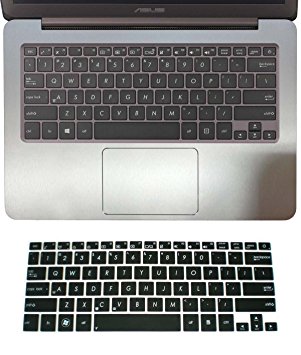 2in1 Wrist Palmrest Skin Cover  Keyboard Protector for 13.3" Asus UX305FA UX305LA UX305CA UX306UA UX330CA UX330UA UX310UA UX310UQ (brushed steel silver palmrest cover semi-black keyboard skin)