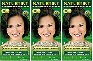 (3 PACK) - Naturtint - Hair Dye - 3N Dark Chestnut Brown | 135ml | 3 PACK BUNDLE