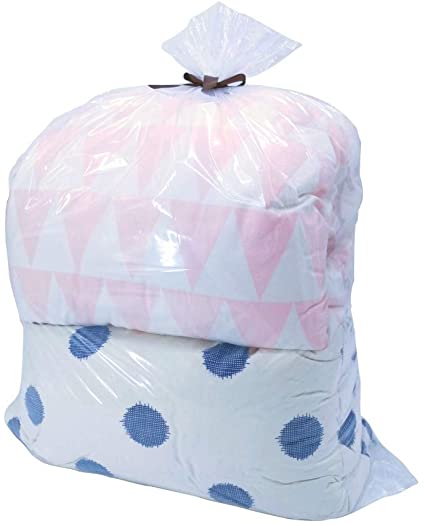 Wowfit 5 CT 32x42 inches Clear Jumbo Storage Bags Perfect for Dustproof, Moistureproof, Blanket, Duvets, Pillows, Big Plush Toys, Comforter and More (Include 5 Ties, XL Bags are 1.6 Mil, Flat)