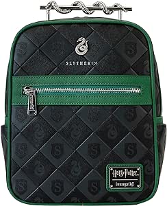 Loungefly Harry Potter: Slytherin Mini-Backpack with Wand Handle, Amazon Exclusive