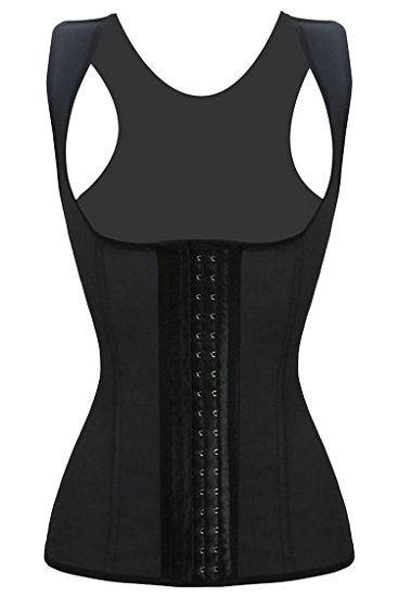 JerrisApparel Women's Latex Waist Trainer Shapewear Workout Waist Cincher Vest