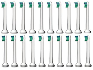 20 Replacement Brush Heads HX6024 ProResults COMPACT VERSION Compatible with Philips Sonicare Electric Toothbrush