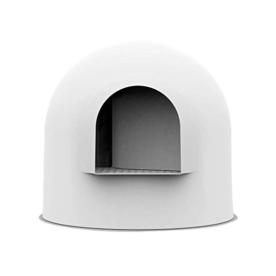 Pidan Cat Litter Box with Lid Large with Scooper Cat Litter Pan Snow House Igloo Solide and Durable Easy to Clean with Non-Stick Coating - Stylish, High-Sided Design
