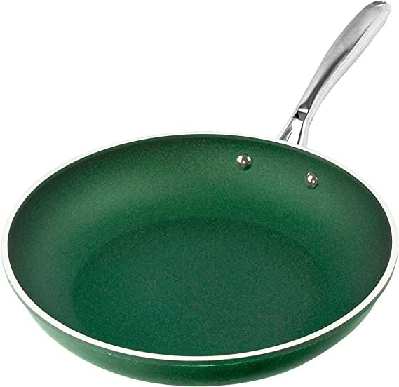 Granitestone Emerald Non Stick Frying Pan, 10” Frying Pan Nonstick, Long Lasting Non Stick Pan for Cooking, Egg Pan, Stay Cool Handle, Scratch Resistant, Easy Cleanup, Dishwasher Oven Safe, Toxin Free