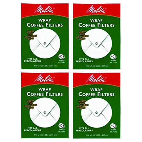 Melitta White Wrap Around Coffee Filter for Percolator (Pack of 4)