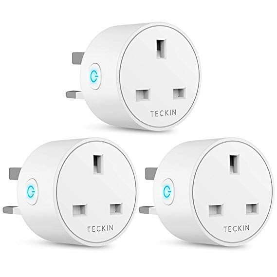 Smart Plug WiFi Outlet TECKIN Mini Plug Works with Amazon Alexa, Google Home and IFTTT, Wireless Smart Socket Remote Control Timer Plug Switch, No Hub Required (3 Pack)