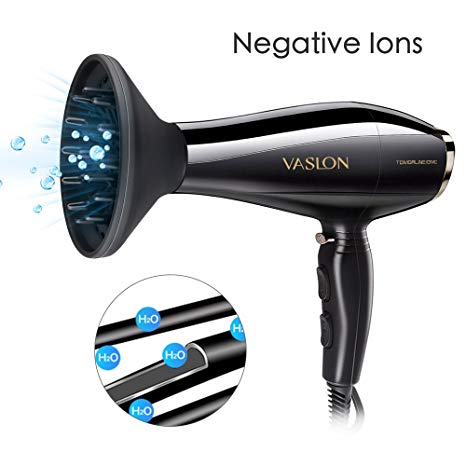 Tourmaline Ceramic Ionic Professional Hair Blow Dryer, 1875W AC Motor Powerful Fast Dryer for Salon Styling with Diffuser, Comb pik & Concentrator