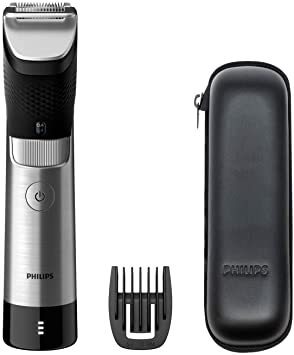 Philips Beard & Trimmer for Men, 9000 Prestige, 20 Length Settings, SteelPrecision Blades, UK 3-Pin Plug- BT9810/13