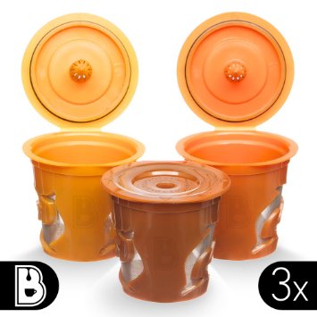Brewooze - Reusable cups, Refillable Pods , compatible with Keurig 1.0 and 2.0 Brewers, Cuisinart and most individual cup brewers