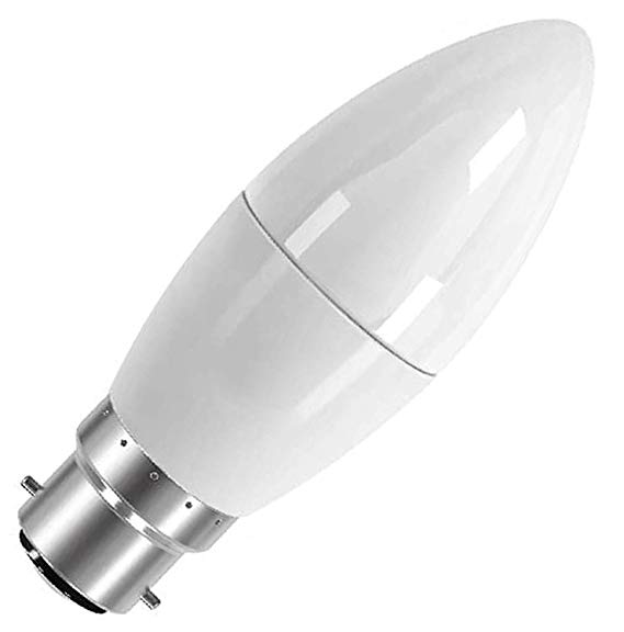 PowerSave® Quality Lighting ~ 6w LED BC B22 Candle ~ 2700k Warm White ~ Energy Saving Light Bulb ~ A  Rated ~ Latest Technology ~ 40w Replacement ~ 470 Lumen ~ S8230