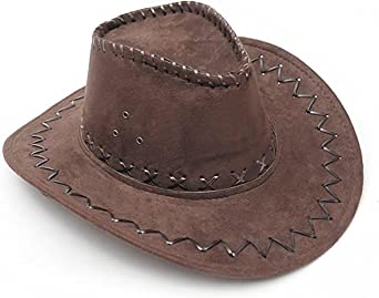 NYKKOLA Cowboy Hat Western Cowboy Hat for Men and Women Wide Brim Suede Cowboy Hats Authentic Gunslinger Hat Felt Cowboy Hat