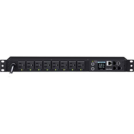 CyberPower PDU41001 Switched PDU, 120V/15A, 8 Outlets, 1U Rackmount