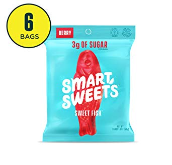 SmartSweets Sweetfish 1.8 Oz Bags (Box Of 6), Candy With Low-Sugar (3g) & Low Calorie (80)- Free of Sugar Alcohols & No Artificial Sweeteners, Sweetened With Stevia