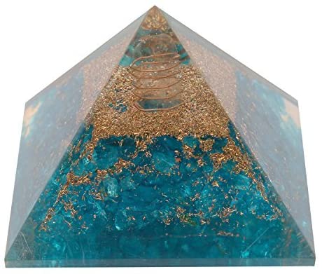 Aatm Energy Generator Gemstone Orgone Pyramid (Turquoise, 3 Inches)