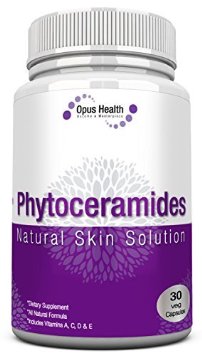 Phytoceramides 350 mg Capsules Gluten Free from Sweet Potato Plant Derived Wheat Free and All Natural Skin Supplement with Vitamins A C D E