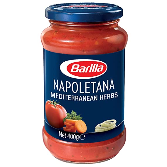 Barilla Pasta Sauce - Napoletana 400 gm | Non - GMO Project Verified | Vegan | Gluten free | No added Colour or Presevatives