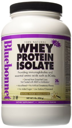 BlueBonnet 100 Natural Whey Protein Isolate Powder French Vanilla 2 Pound