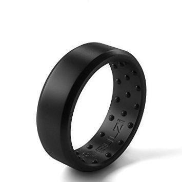 BULZi - Massaging Comfort Fit Silicone Wedding Ring - #1 Most Comfortable Men's and Women's Wedding Band - Comfort Flexible Work Safety Design