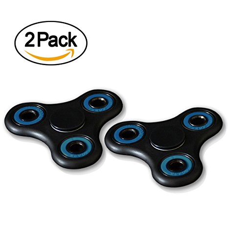 kingleder Premium Hybrid Si3N4 Ceramic Bearing Fidget Hand Tri-Spinner Toy, Up to 3-4 minutes Spin Time(The more you play, the Longer Spin Time)