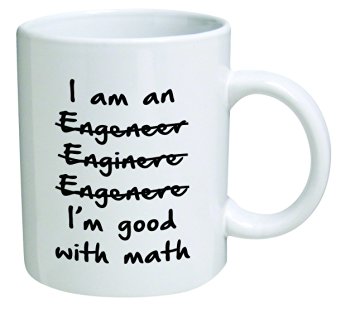 Funny Wrong I'm An Engineer Good with Math BLACK13F37 - 11 Oz Coffee Mug - Funny Inspirational and Sarcasm